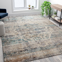 Flash Furniture RC-RG19-016-810-GG Artisan Old English Style Traditional Rug - 8' x 10' - Blue